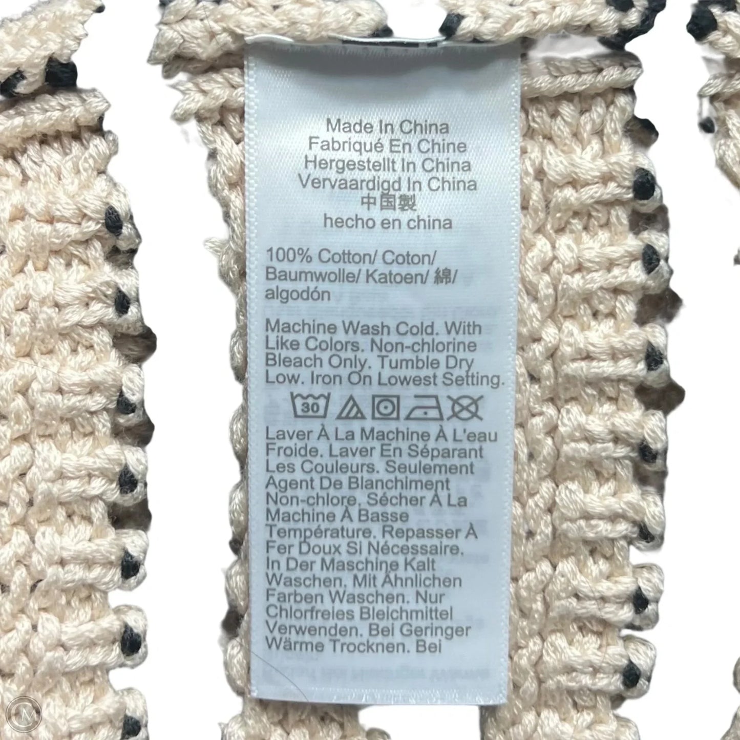 Top Sleeveless By Madewell In Black & Cream, Size: Xl