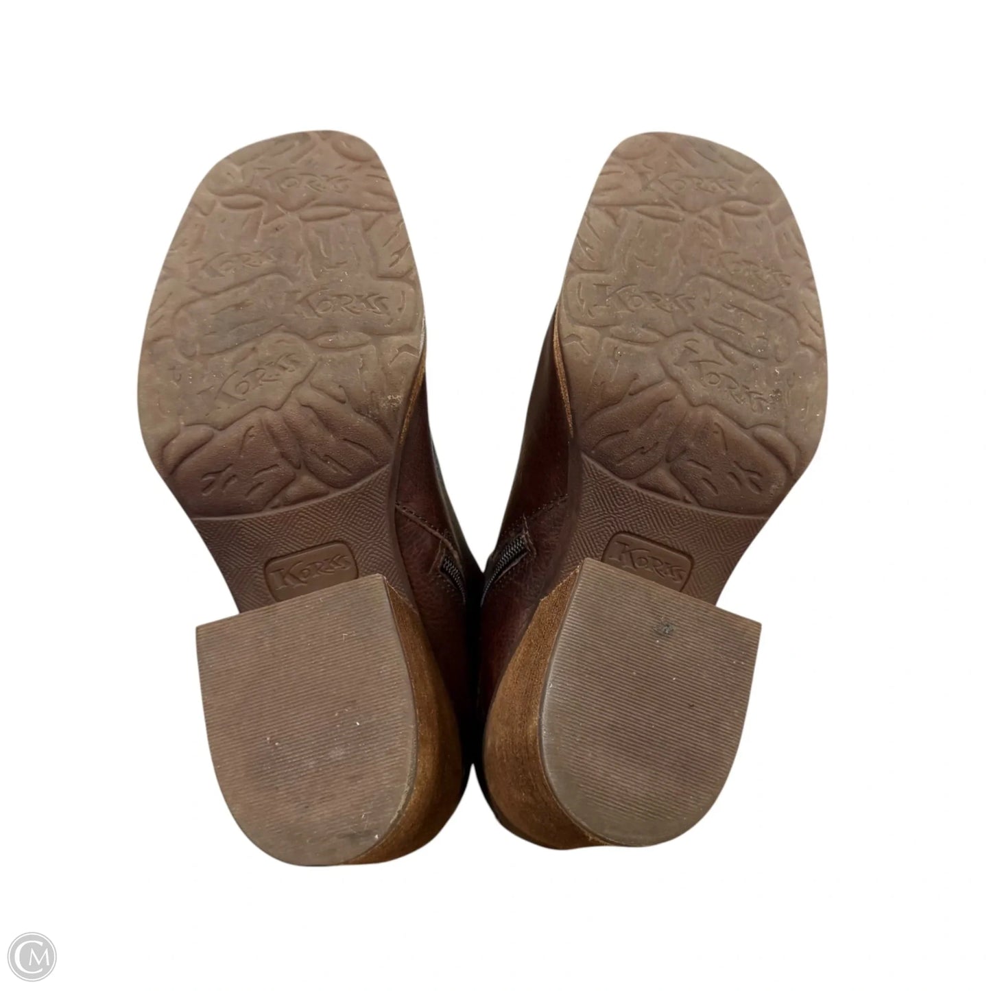 Boots Ankle Heels By Korks In Brown, Size: 7.5