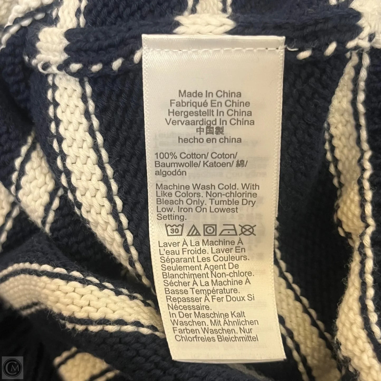 Sweater By J. Crew In Blue & White, Size: Xs