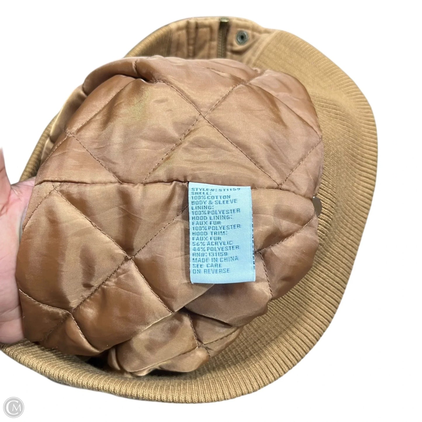 Coat Faux Fur & Sherpa By Sebby In Tan, Size: S