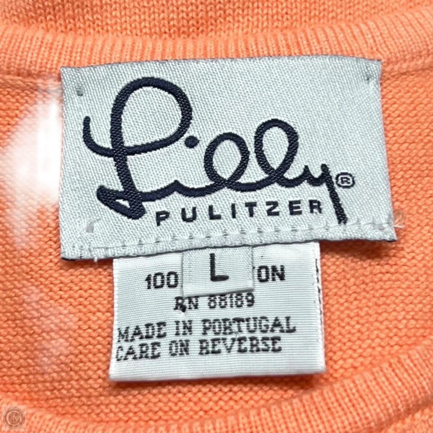 Top Sleeveless Designer By Lilly Pulitzer In Orange, Size: L