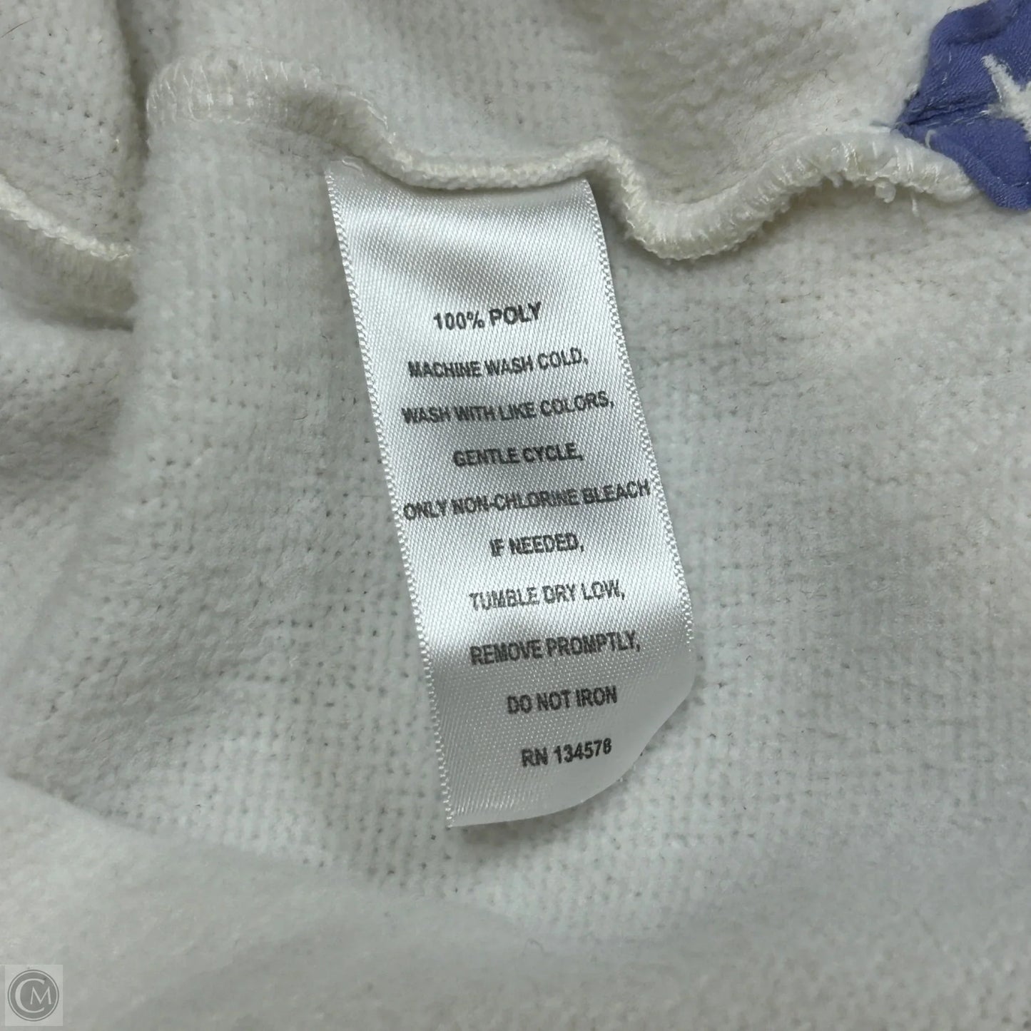 Sweatshirt Collar By Vineyard Vines In Blue & Cream, Size: S