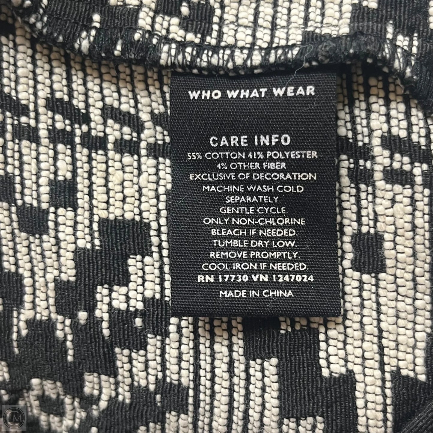 Jacket Other By Who What Wear In Black & Cream, Size: L
