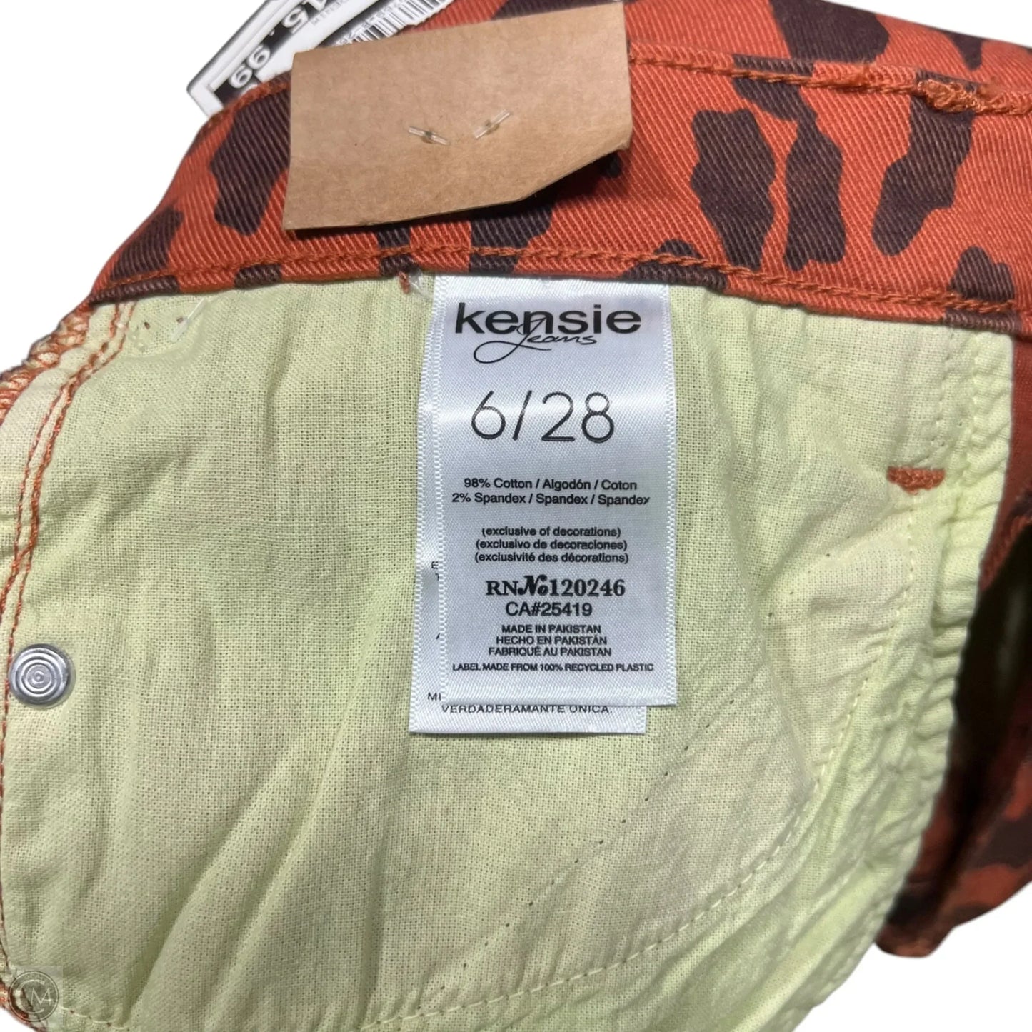 Jeans Skinny By Kensie In Leopard Print, Size: 6