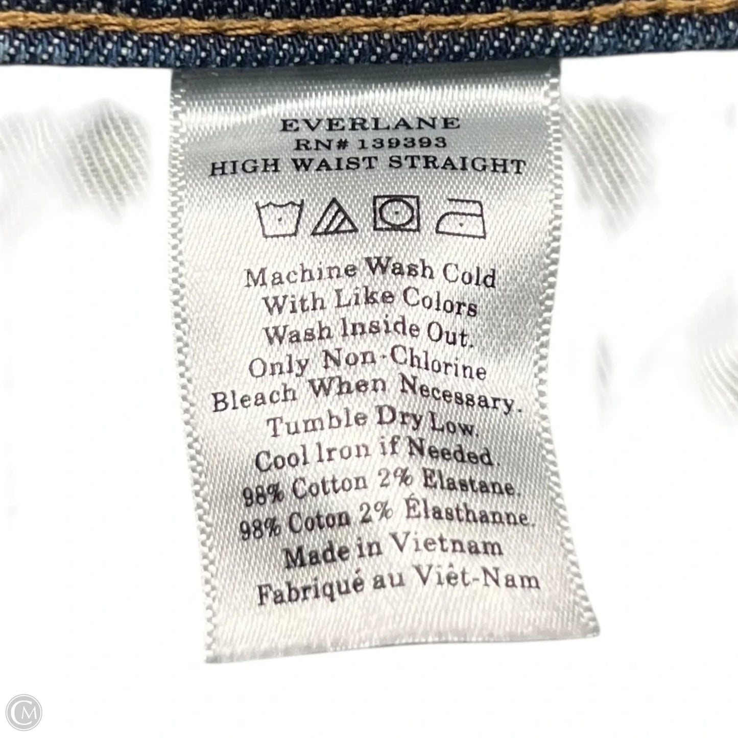 Jeans Straight By Everlane In Blue Denim, Size: 6