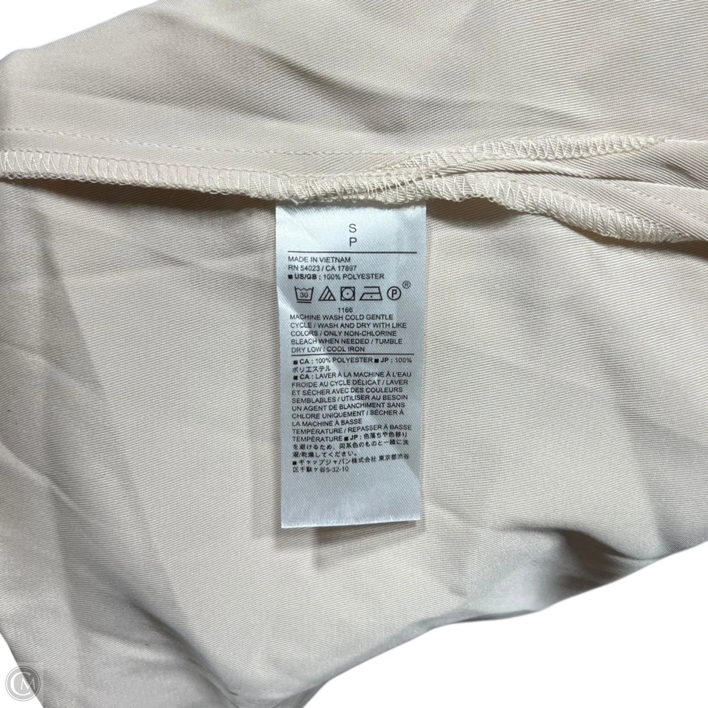 Top Long Sleeve By Banana Republic In Tan, Size: S