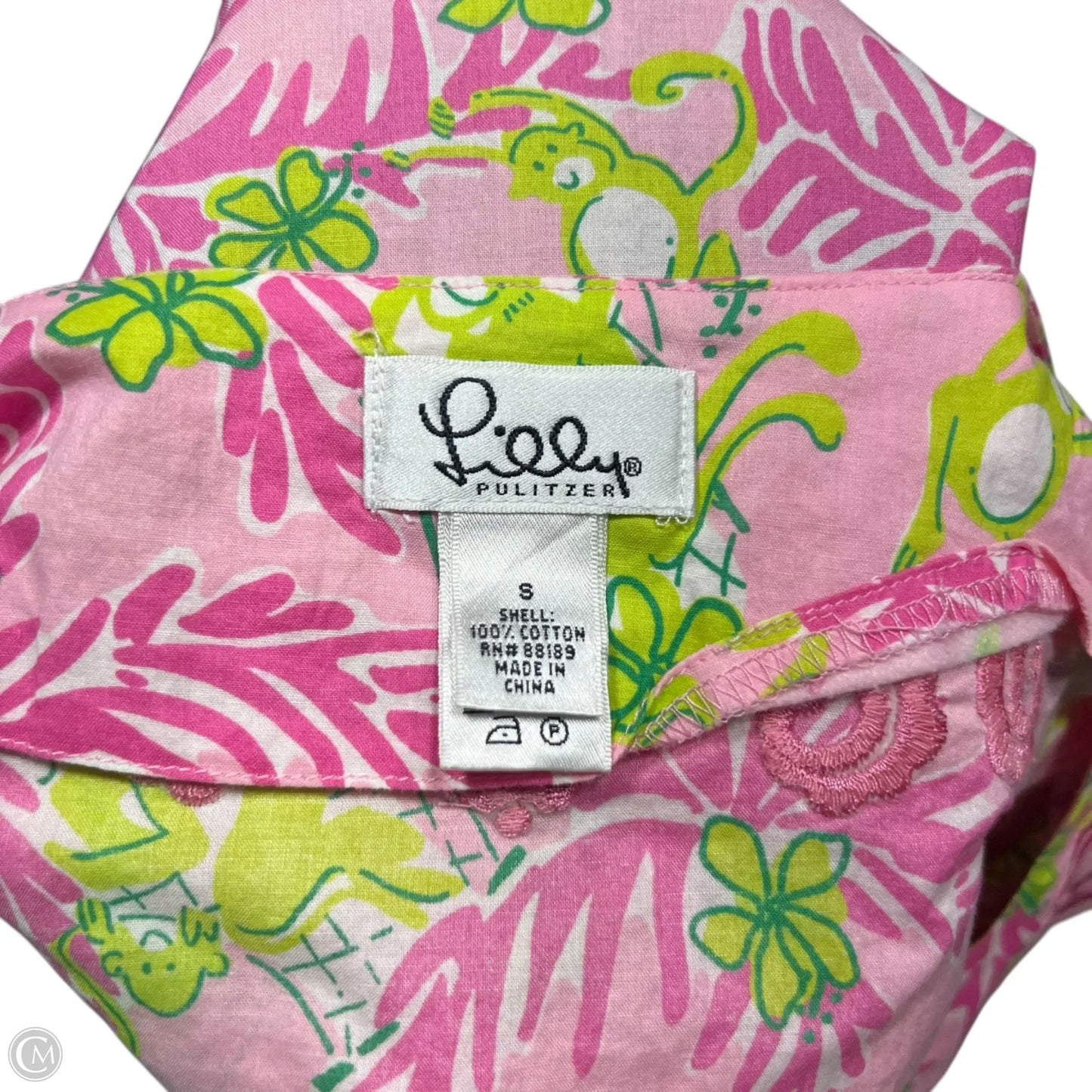 Dress Designer By Lilly Pulitzer In Green & Pink, Size: S