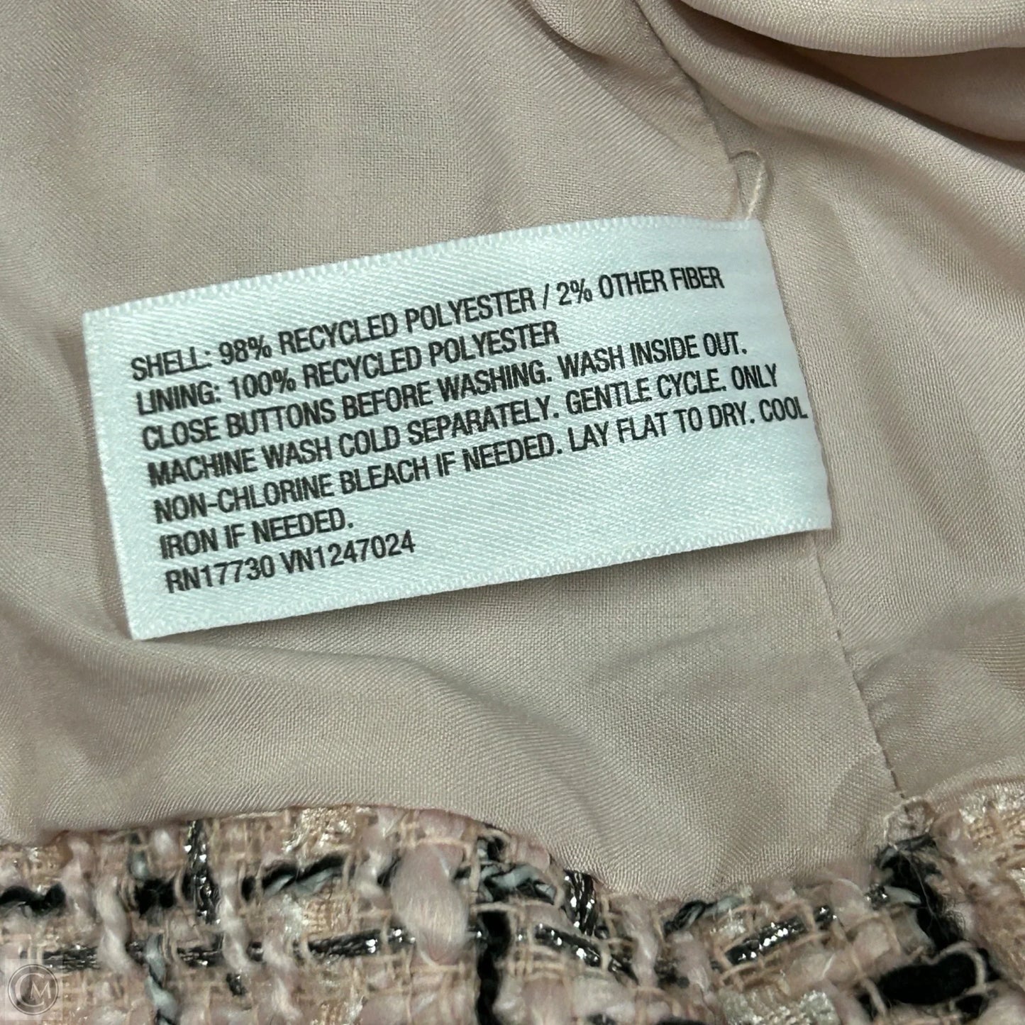 Blazer By Wild Fable In Cream & Pink, Size: Xxl