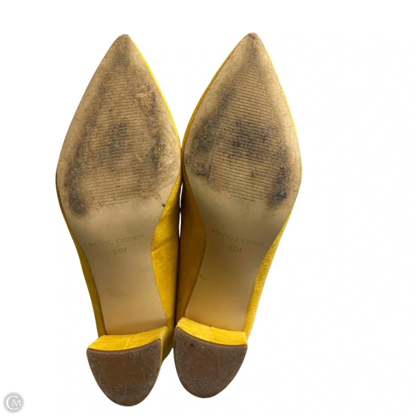 Shoes Heels Block By Marc Fisher In Yellow, Size: 6.5