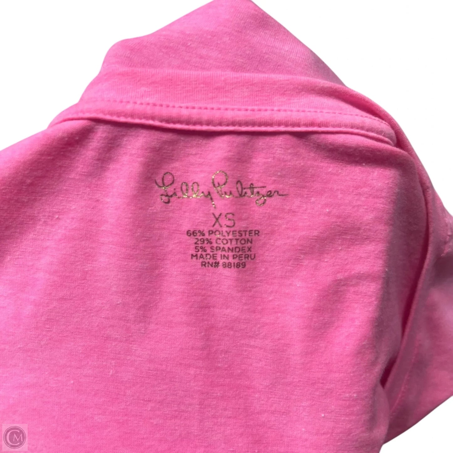 Top Short Sleeve Designer By Lilly Pulitzer In Pink, Size: Xs