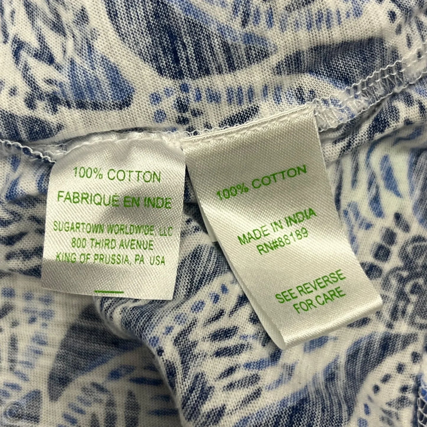 Top Sleeveless Designer By Lilly Pulitzer In Blue & White, Size: M