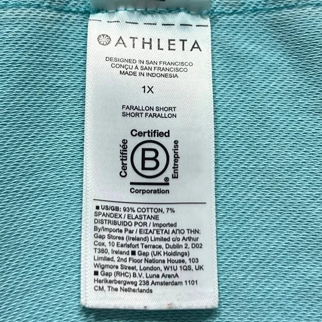 Athletic Shorts By Athleta In Blue, Size: 1x