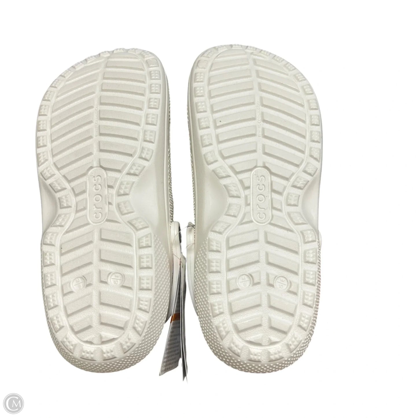Shoes Flats By Crocs In White, Size: 10