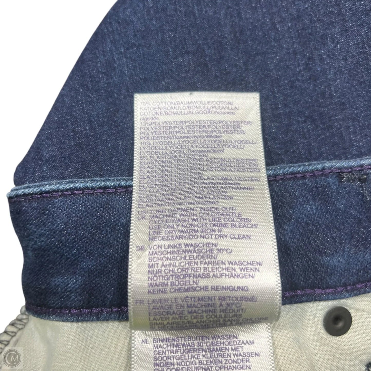 Jeans Straight By Not Your Daughters Jeans In Blue Denim, Size: 18