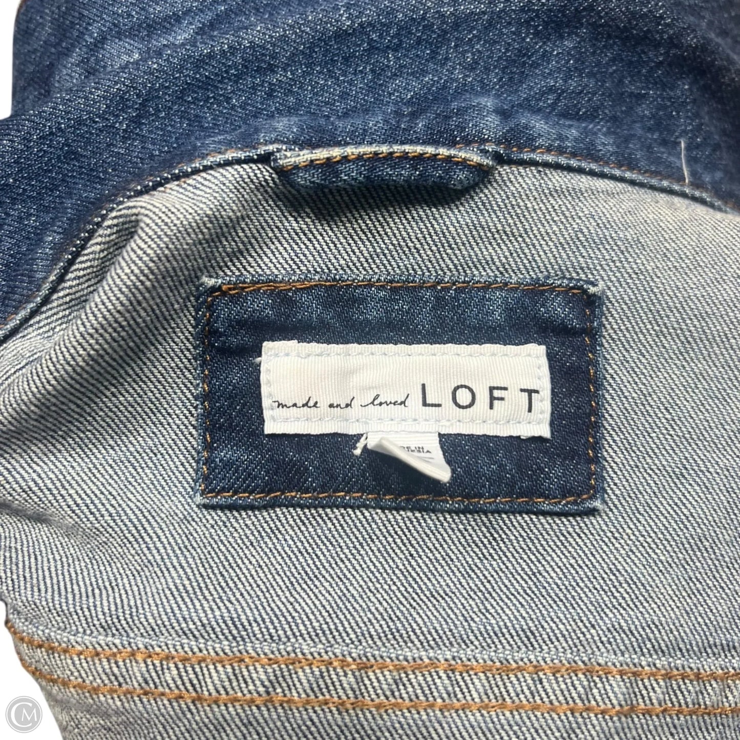 Jacket Denim By Loft In Blue Denim, Size: Xs