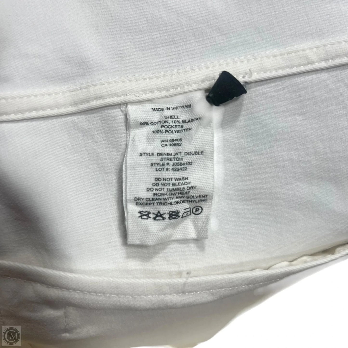 Jacket Denim By Theory In White Denim, Size: M