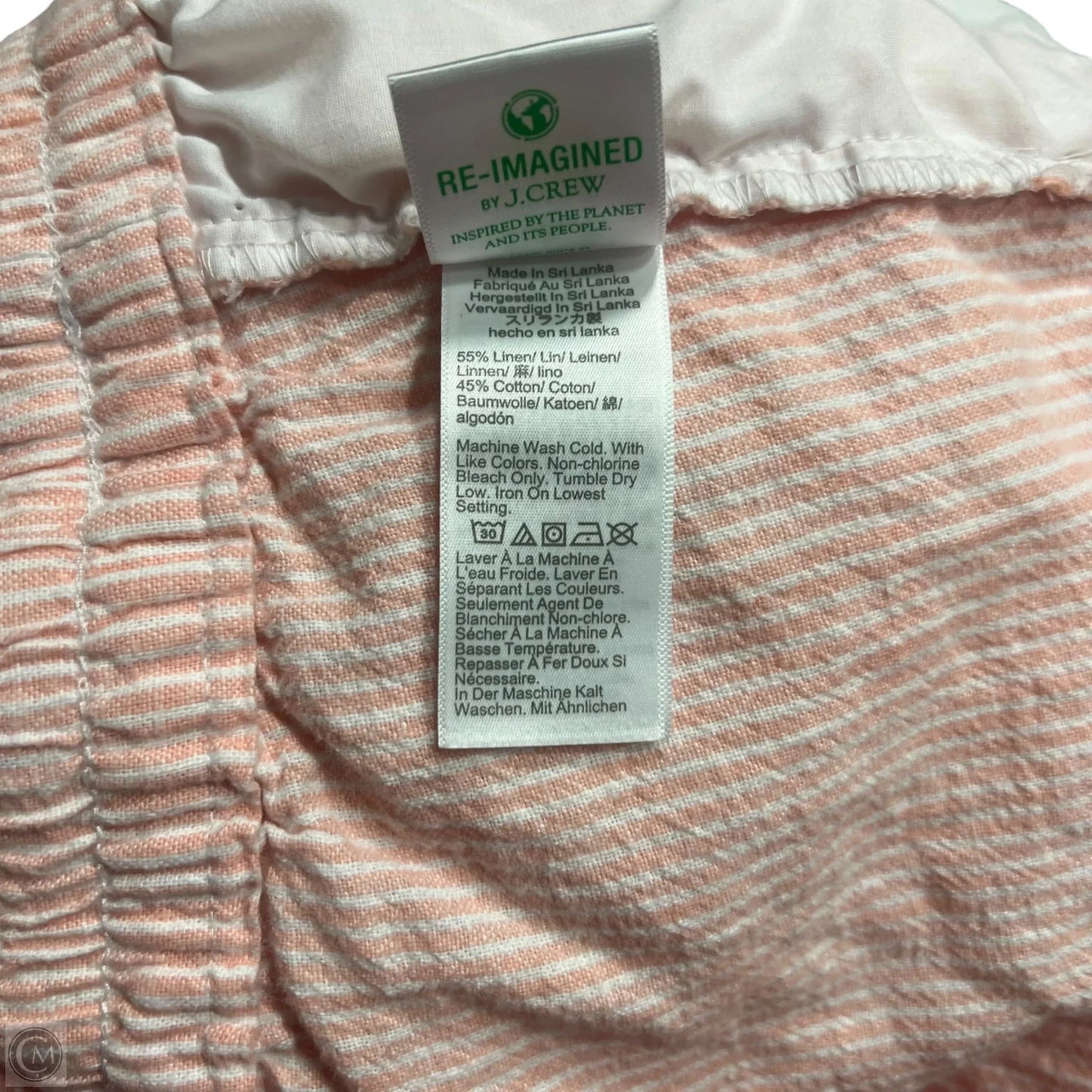 Pants Linen By J. Crew In Orange & White, Size: 20