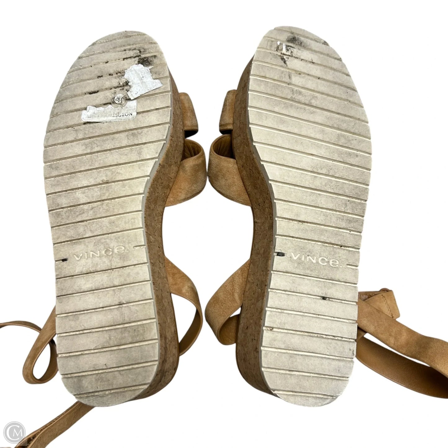 Sandals Heels Platform By Vince In Tan, Size: 8