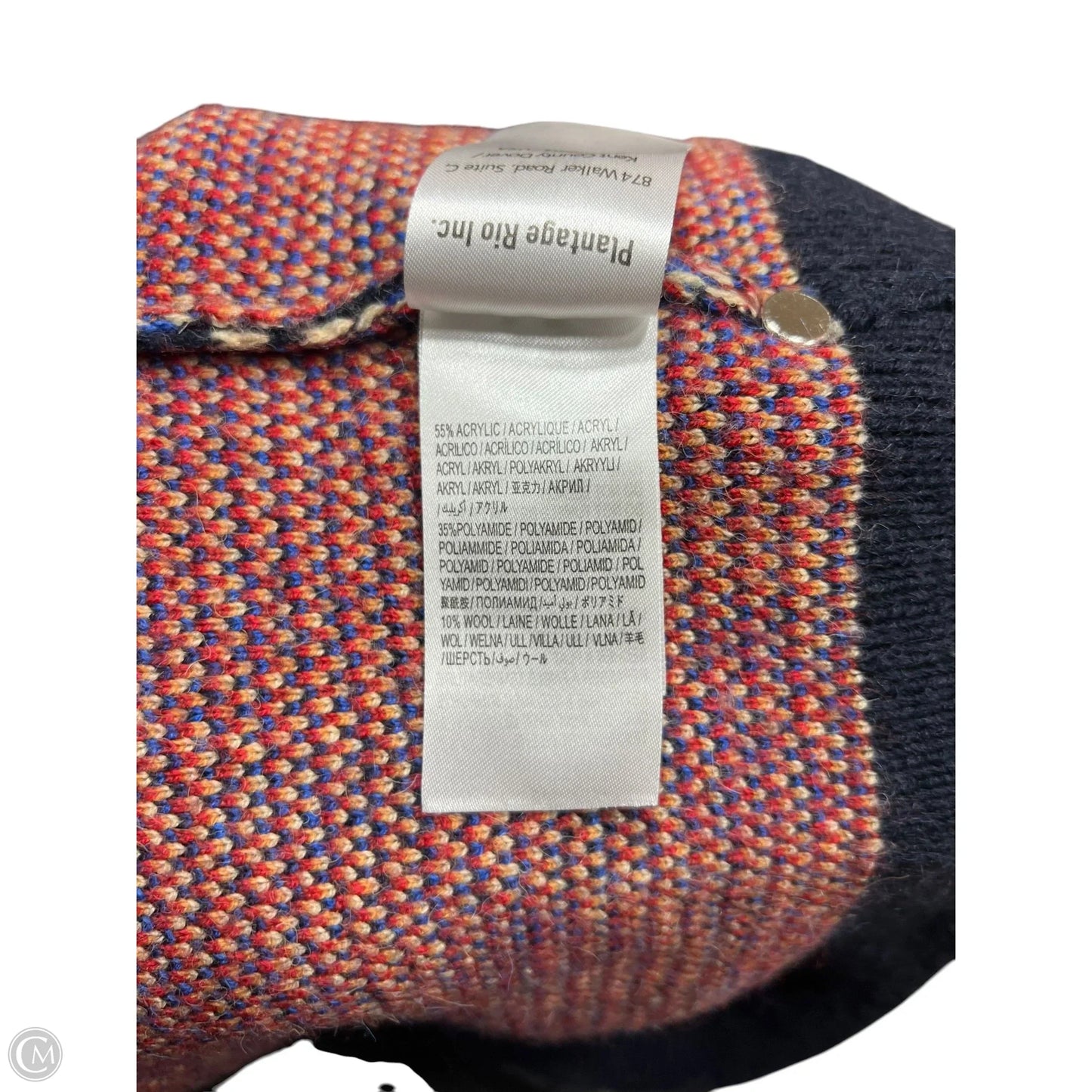 Sweater By Farm Rio In Blue & Red, Size: M