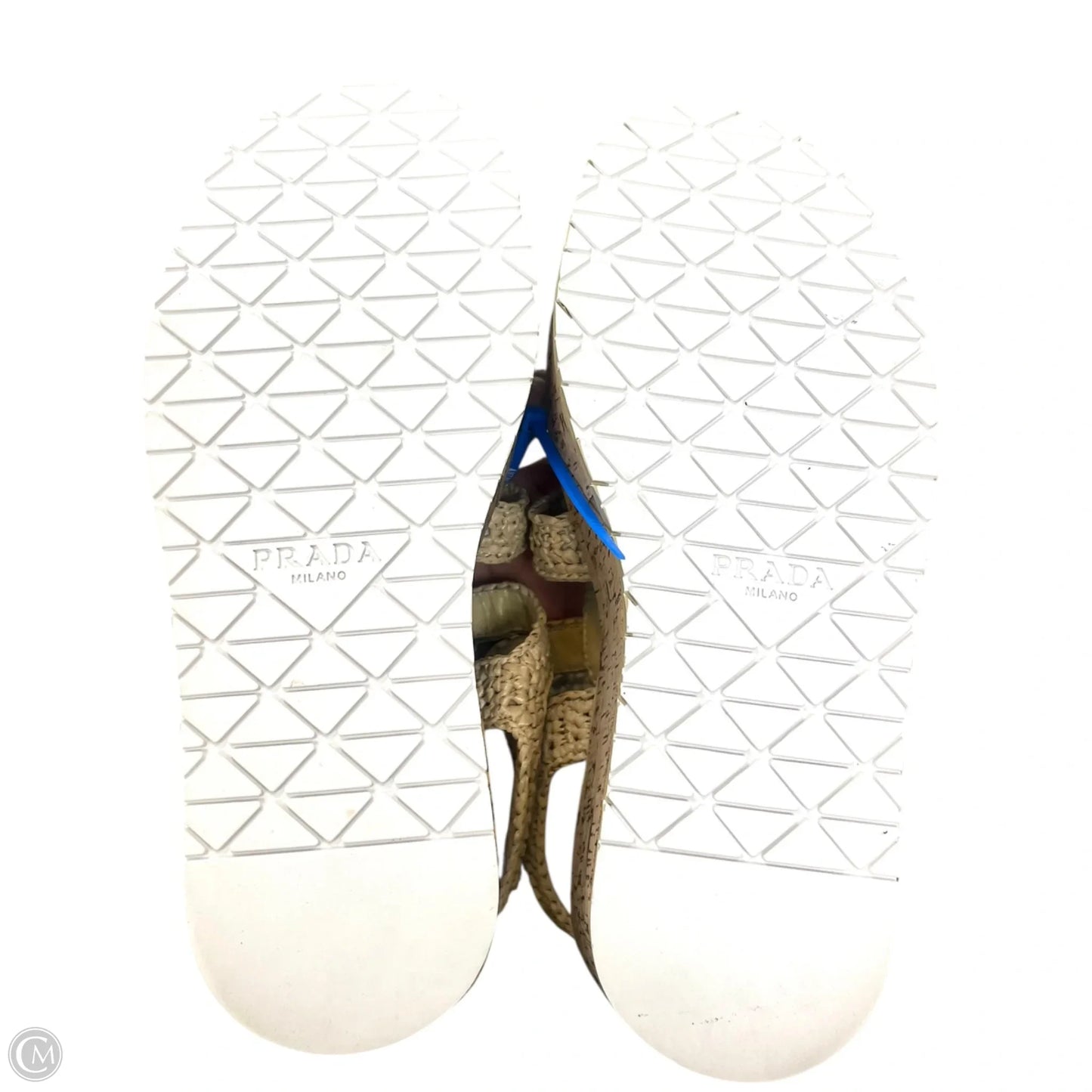 Sandals Luxury Designer By Prada In Tan, Size: 6.5