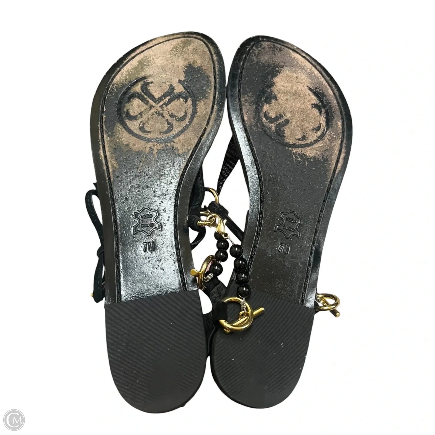 Sandals Flats By Luxtrada In Black, Size: 7