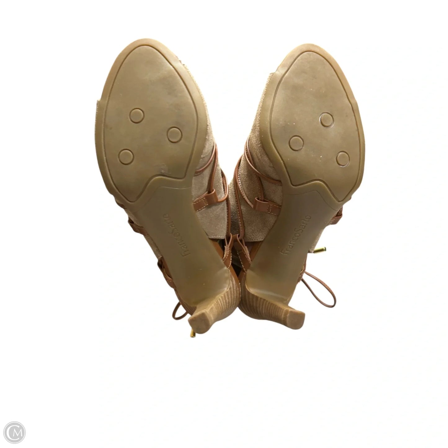 Sandals Heels Stiletto By Franco Sarto In Brown, Size: 7.5