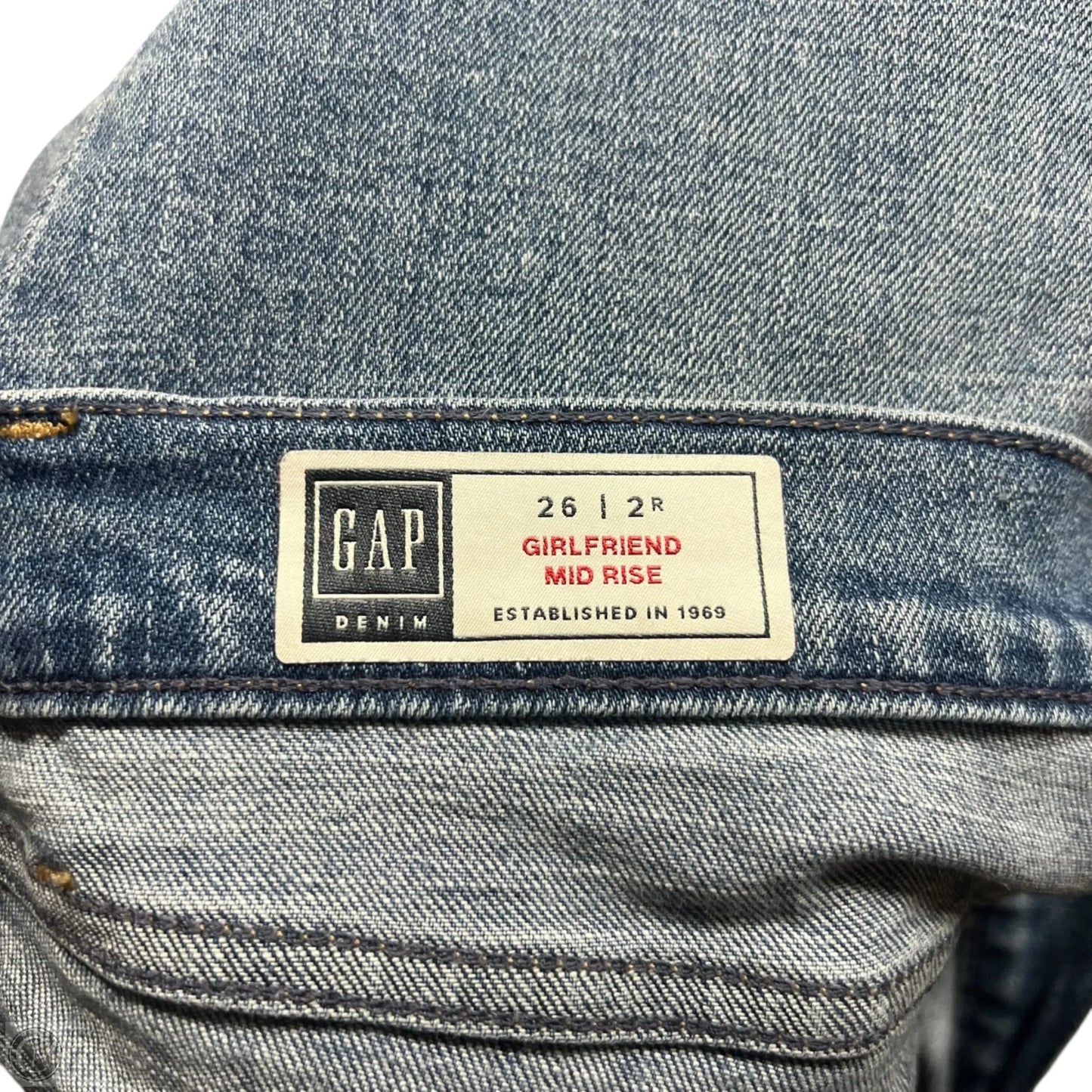 Jeans Straight By Gap In Blue Denim, Size: 2