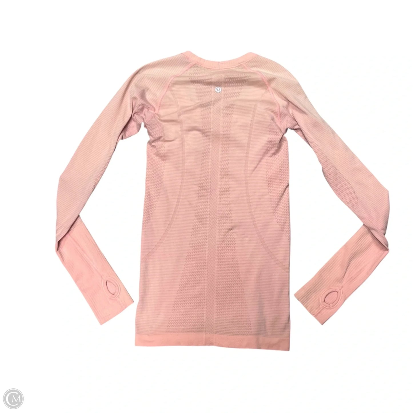 Athletic Top Long Sleeve Crewneck By Lululemon In Peach, Size: Xs