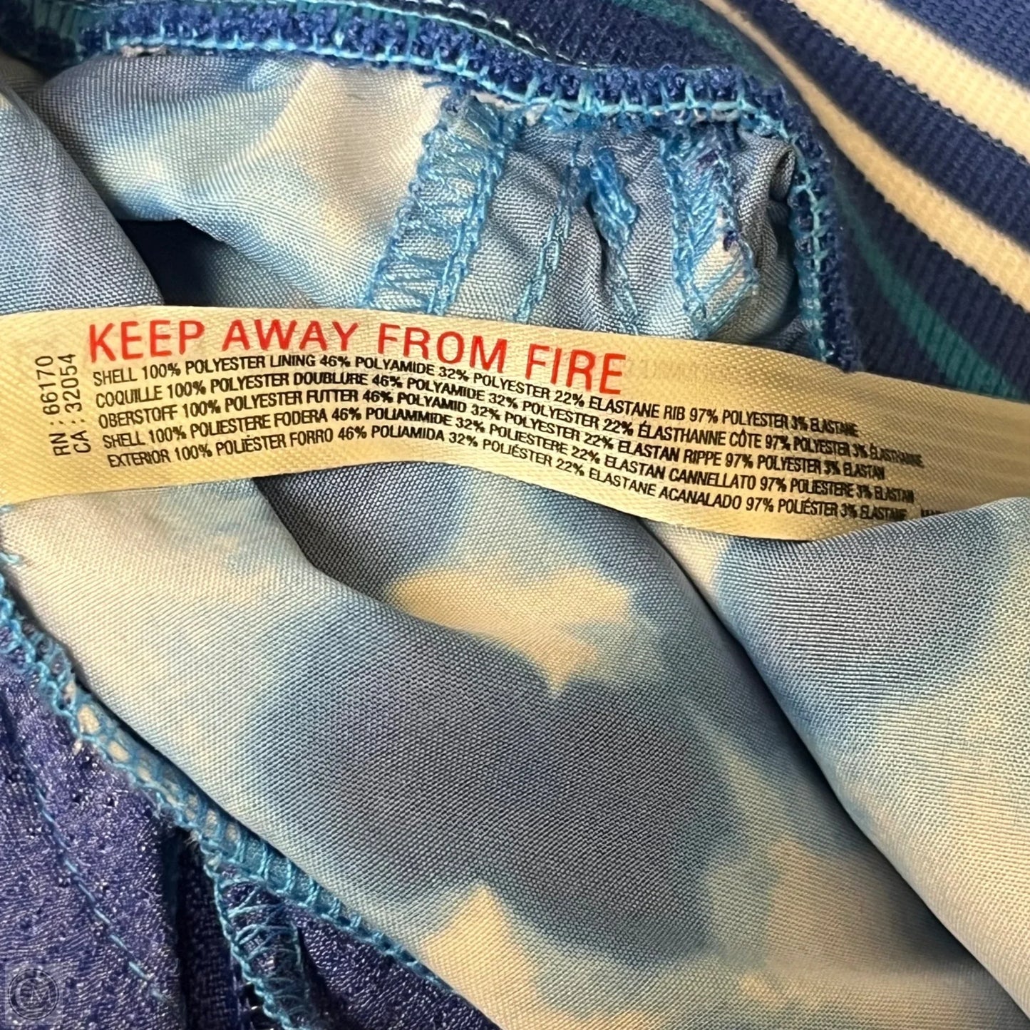 Athletic Jacket By Free People In Blue & White, Size: S