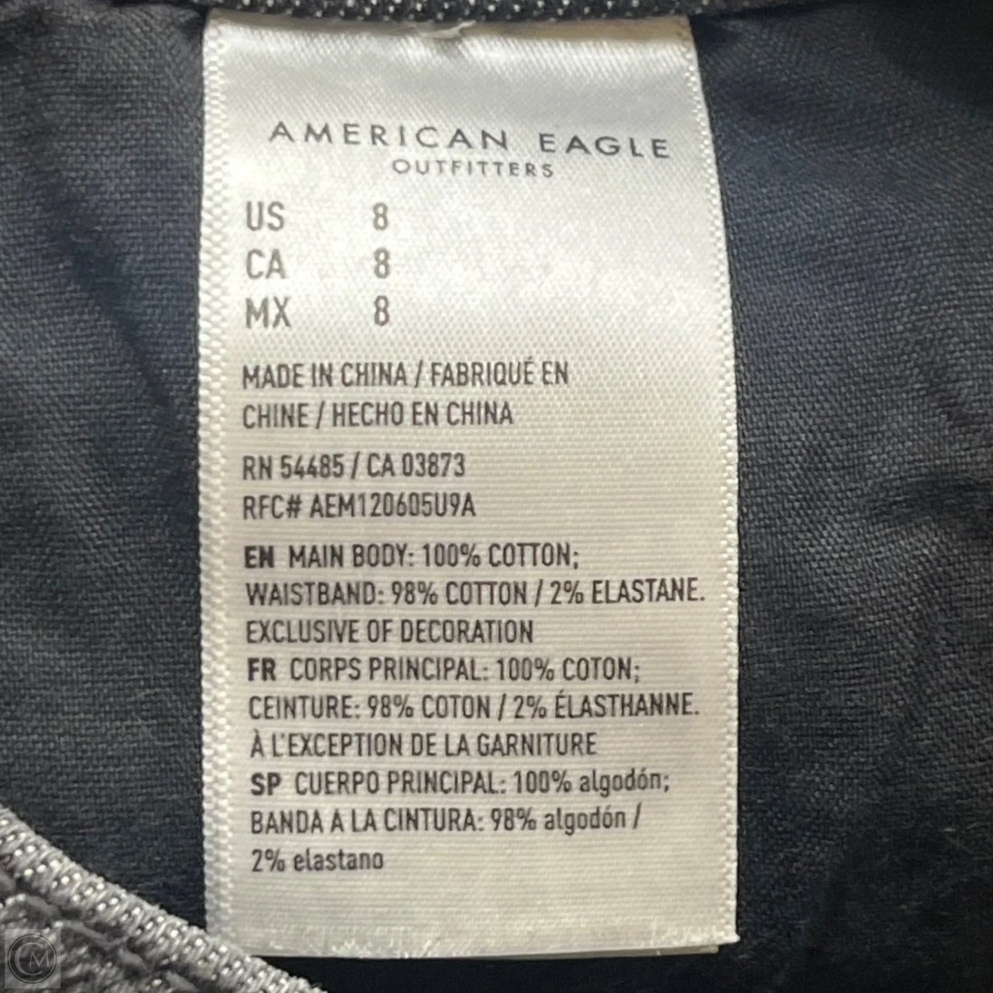 Shorts By American Eagle In Black Denim, Size: 8