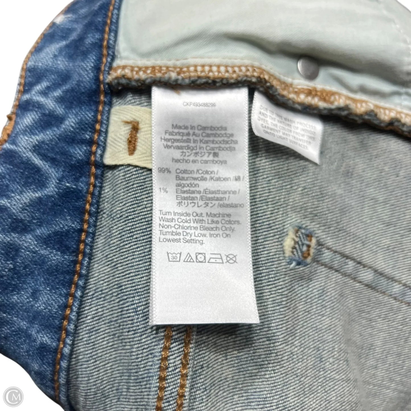 Jeans Flared By Madewell In Blue Denim, Size: 6