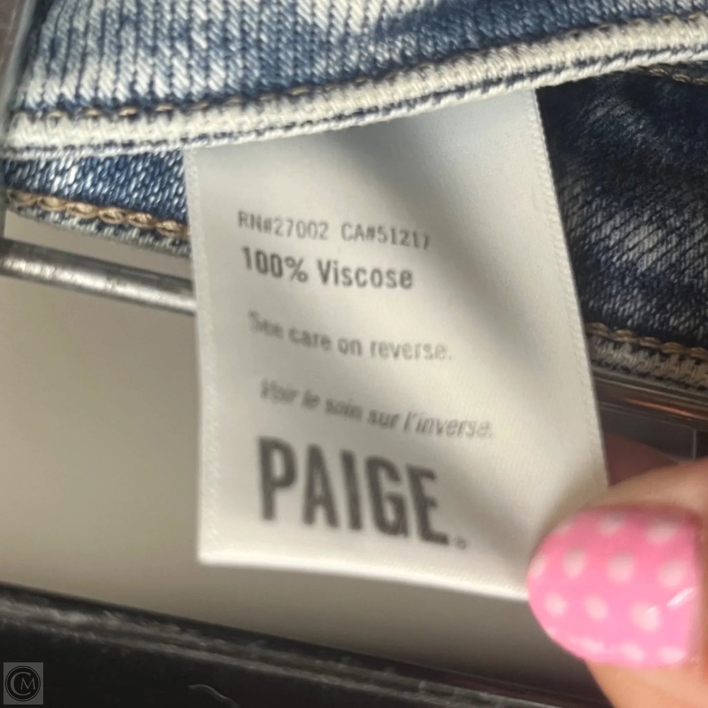 Jeans Straight By Paige In Blue Denim, Size: 2