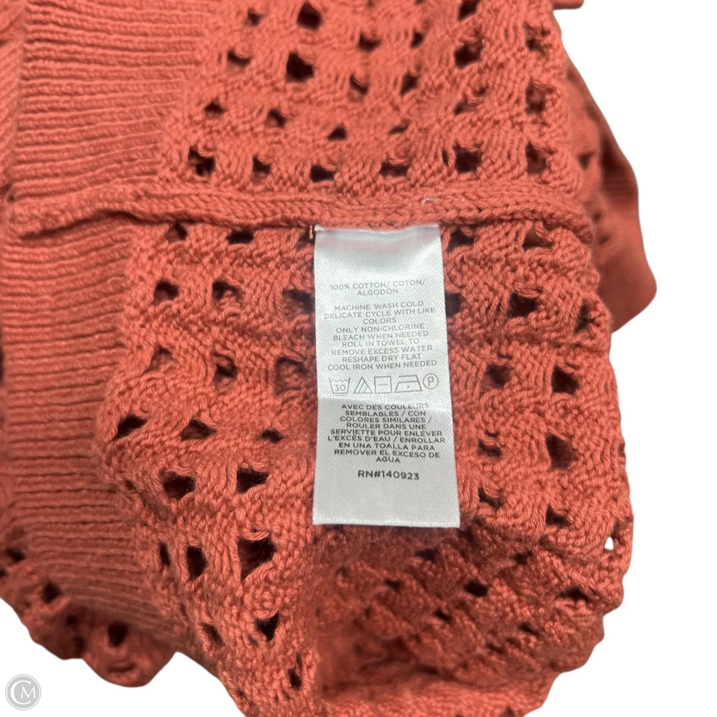 Sweater Cardigan By Loft In Orange, Size: Xs
