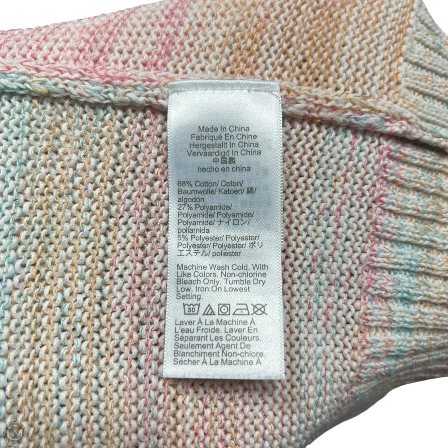 Sweater Cardigan By J. Crew In Green & Orange, Size: S