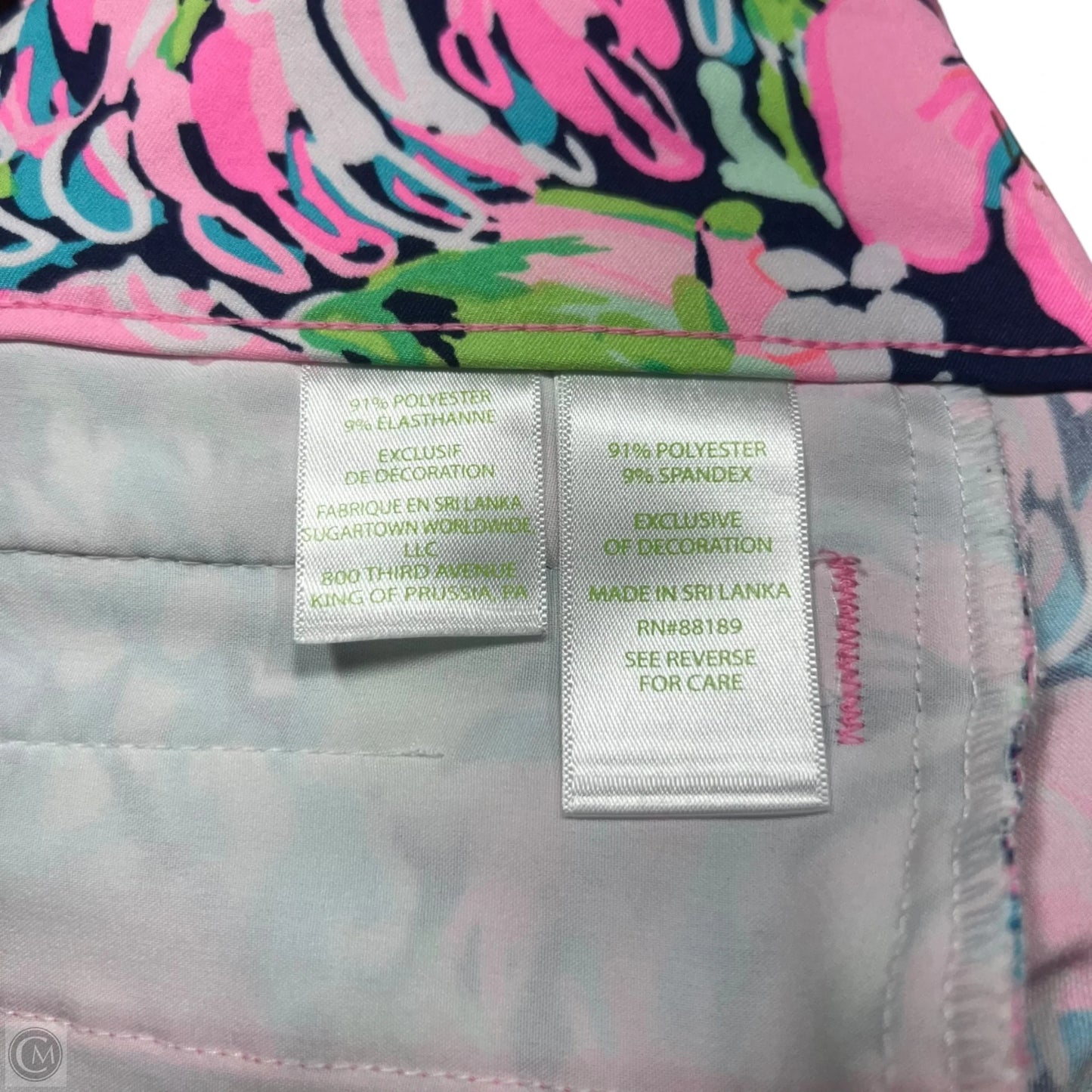 Pants Designer By Lilly Pulitzer In Blue & Pink, Size: 8