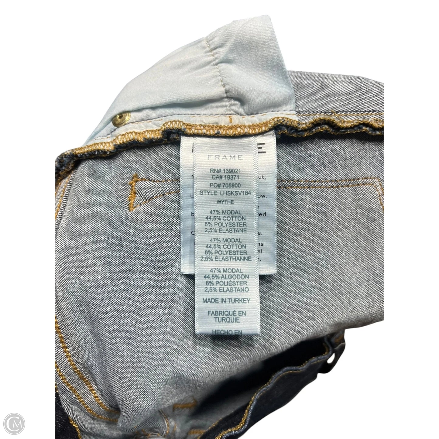 Jeans Skinny By Frame In Blue Denim, Size: 2