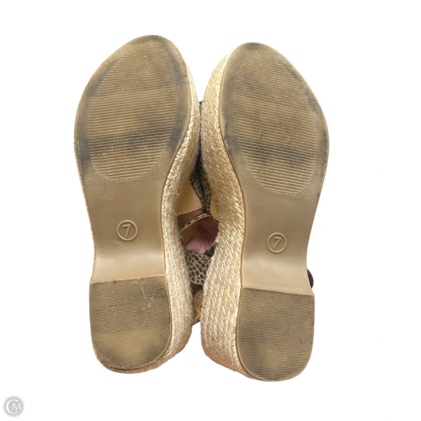 Sandals Heels Block By Universal Thread In Animal Print, Size: 7