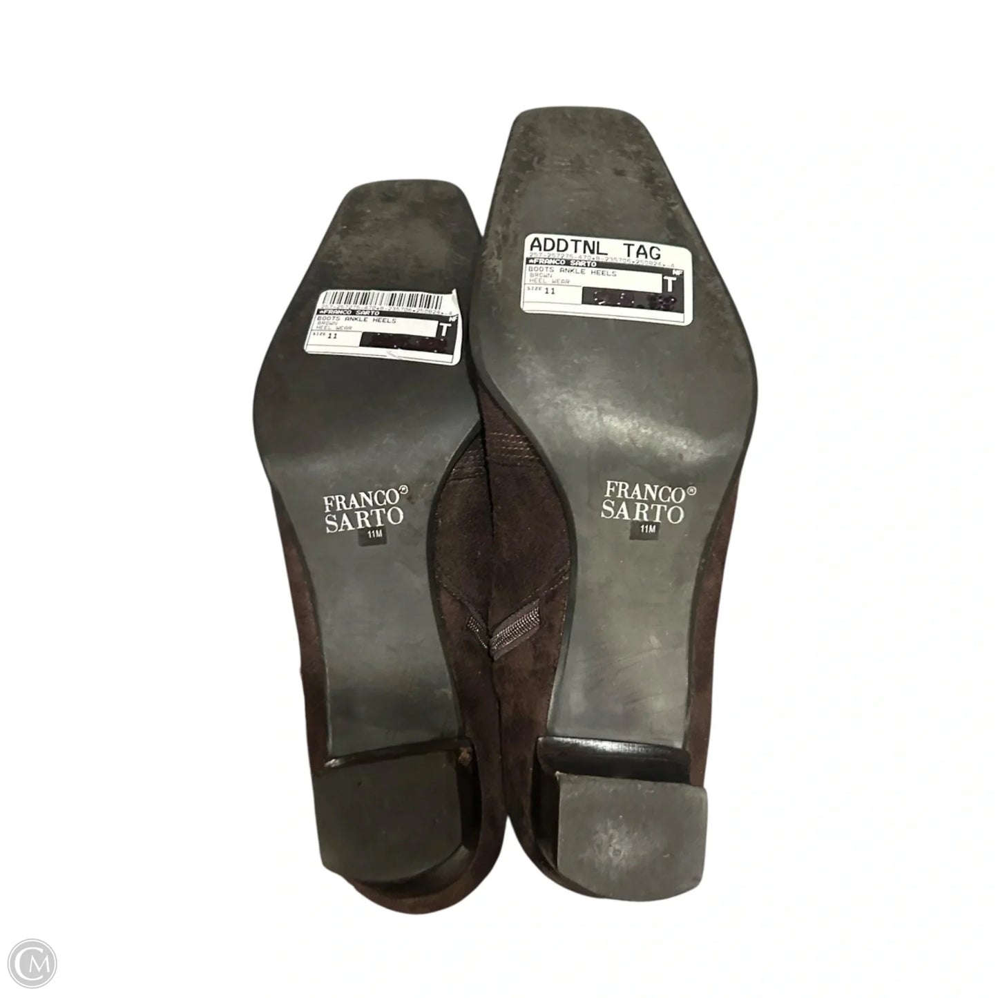 Boots Ankle Heels By Franco Sarto In Brown, Size: 11