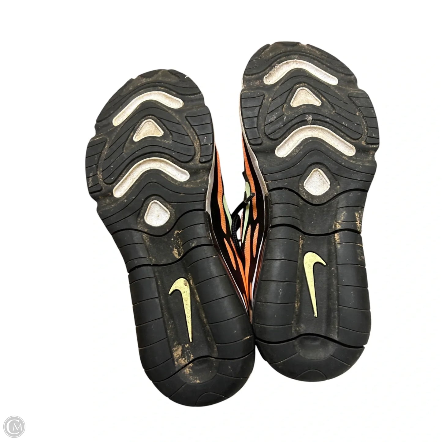 Shoes Sneakers By Nike In Black & Orange, Size: 7.5