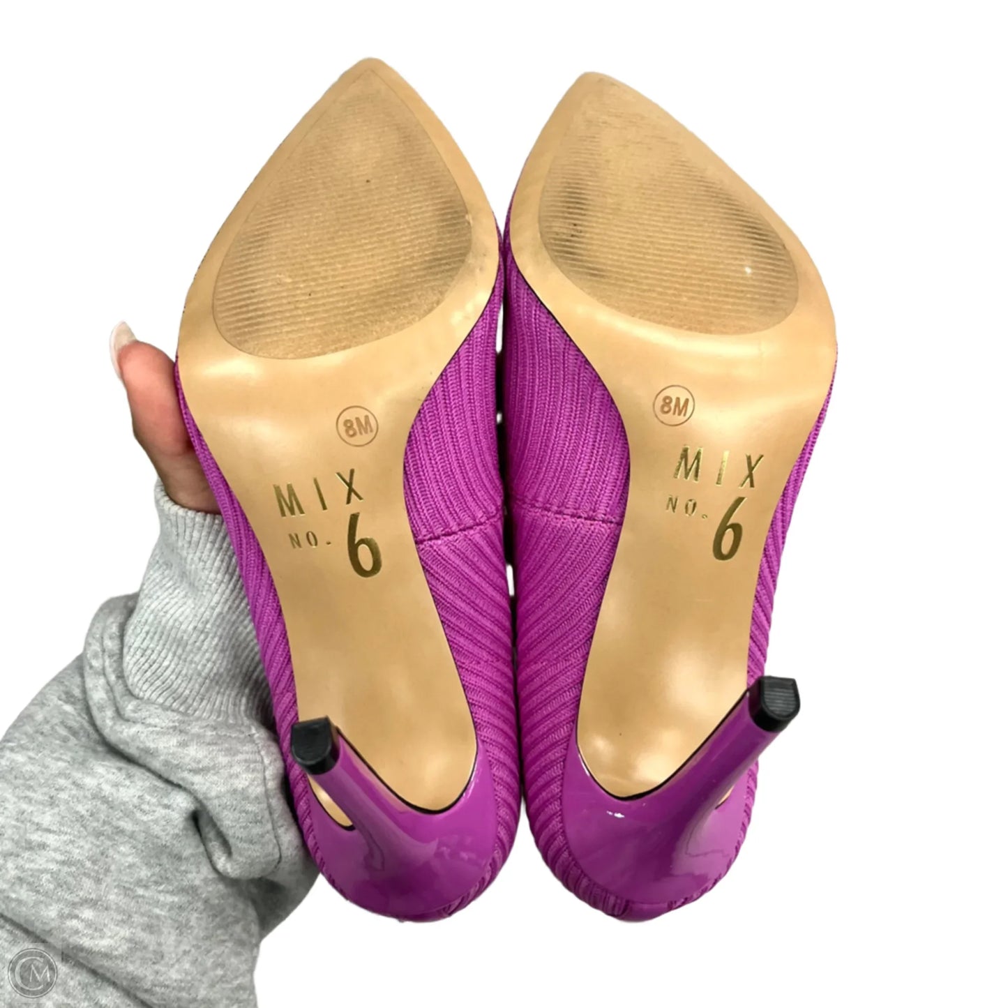 Shoes Heels Block By Mix No 6 In Purple, Size: 8