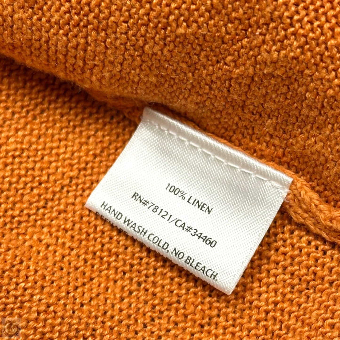 Sweater Cardigan By Eileen Fisher In Orange, Size: L