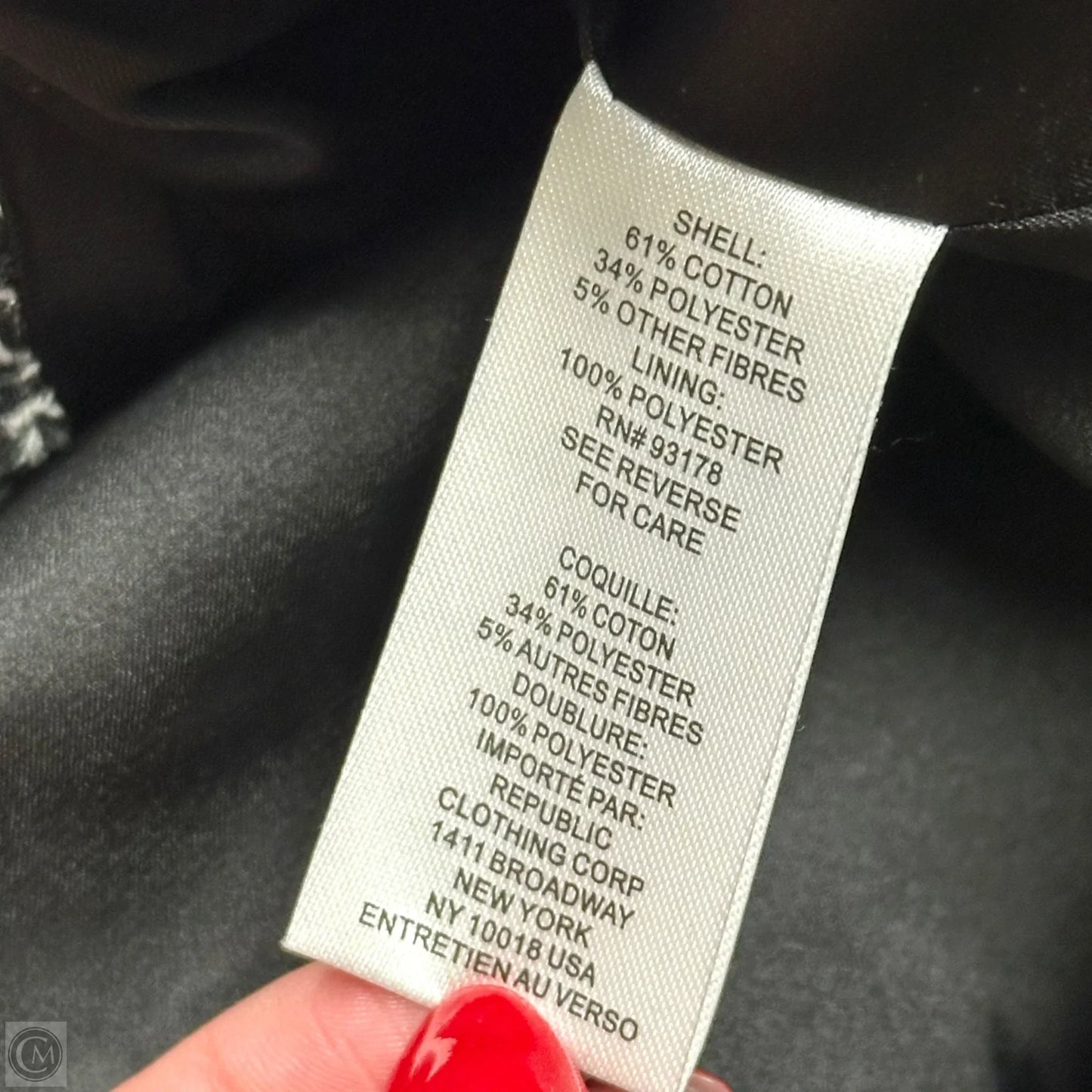 Blazer By Industry In Black & Cream, Size: Small