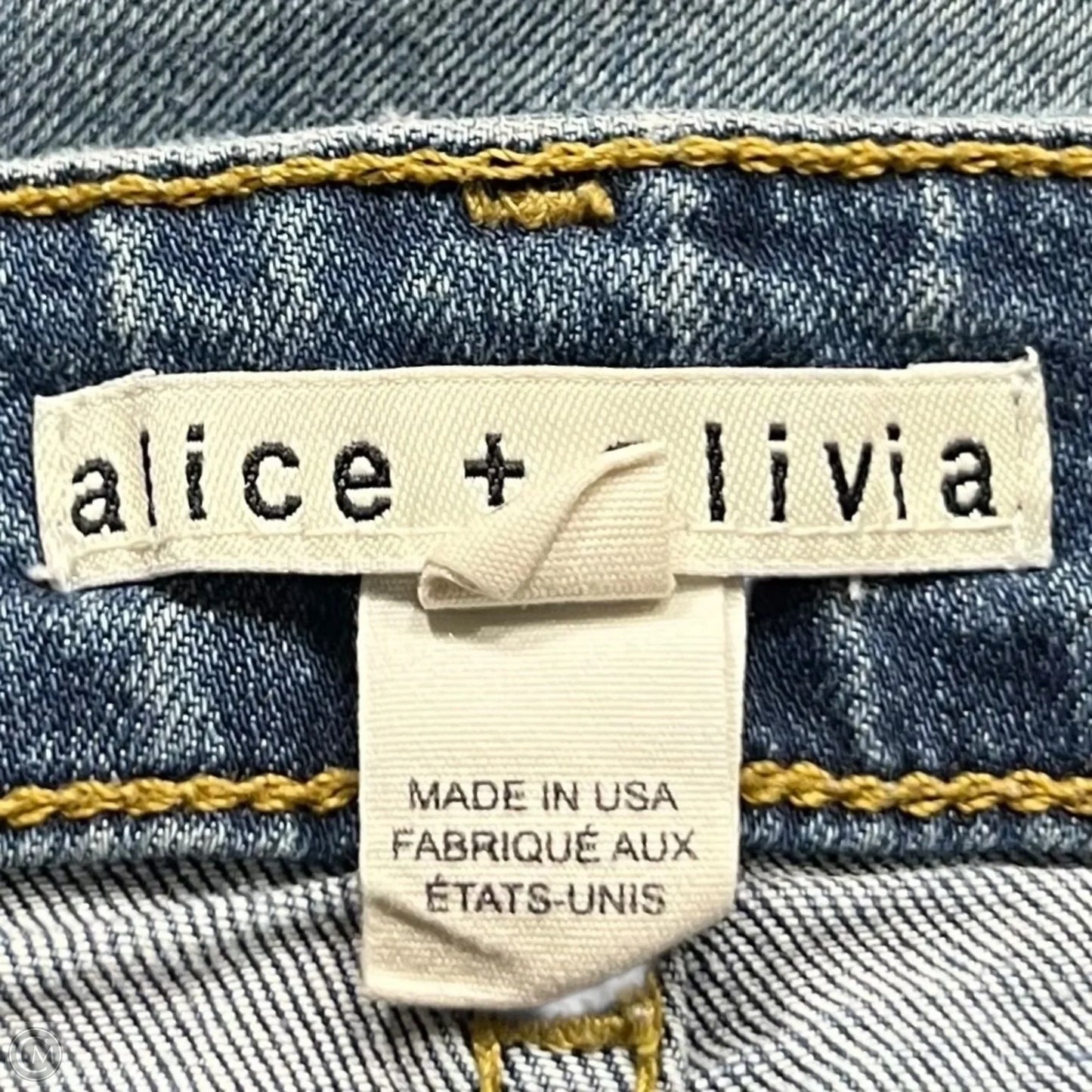 Shorts Designer By Alice + Olivia In Blue Denim, Size: 10