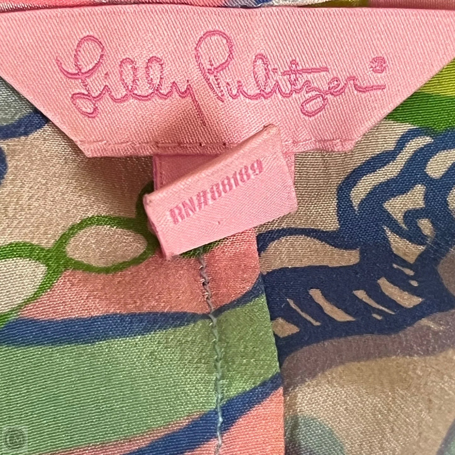 Top Sleeveless Designer By Lilly Pulitzer In Blue & Green, Size: S