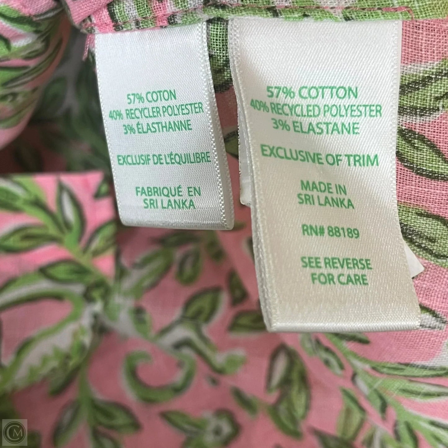 Top Long Sleeve Designer By Lilly Pulitzer In Green & Pink, Size: S