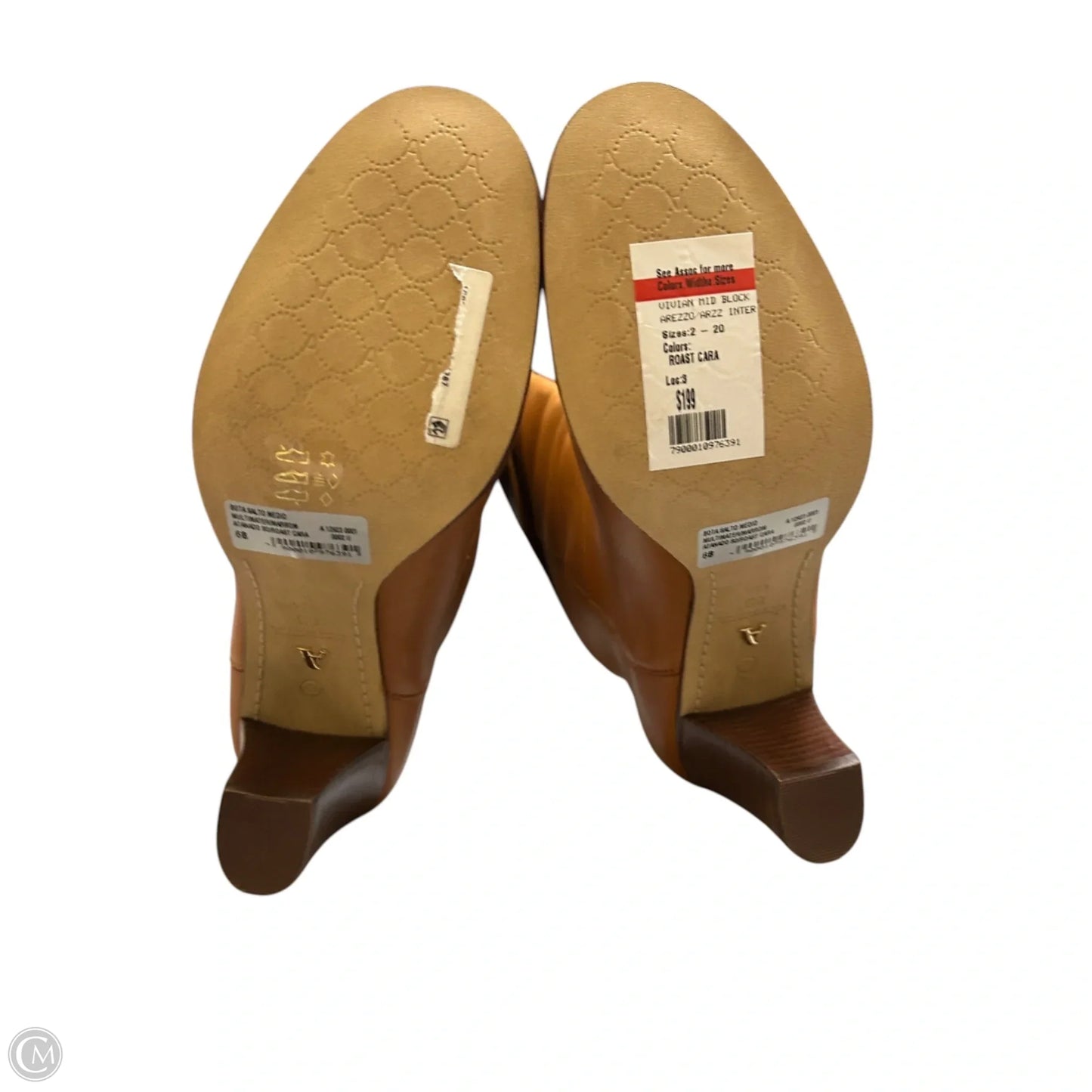 Boots Knee Heels By Arezzo In Brown, Size: 6