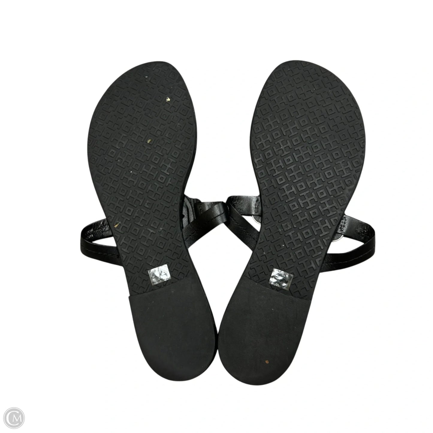 Sandals Designer By Tory Burch In Black & Cream, Size: 9.5