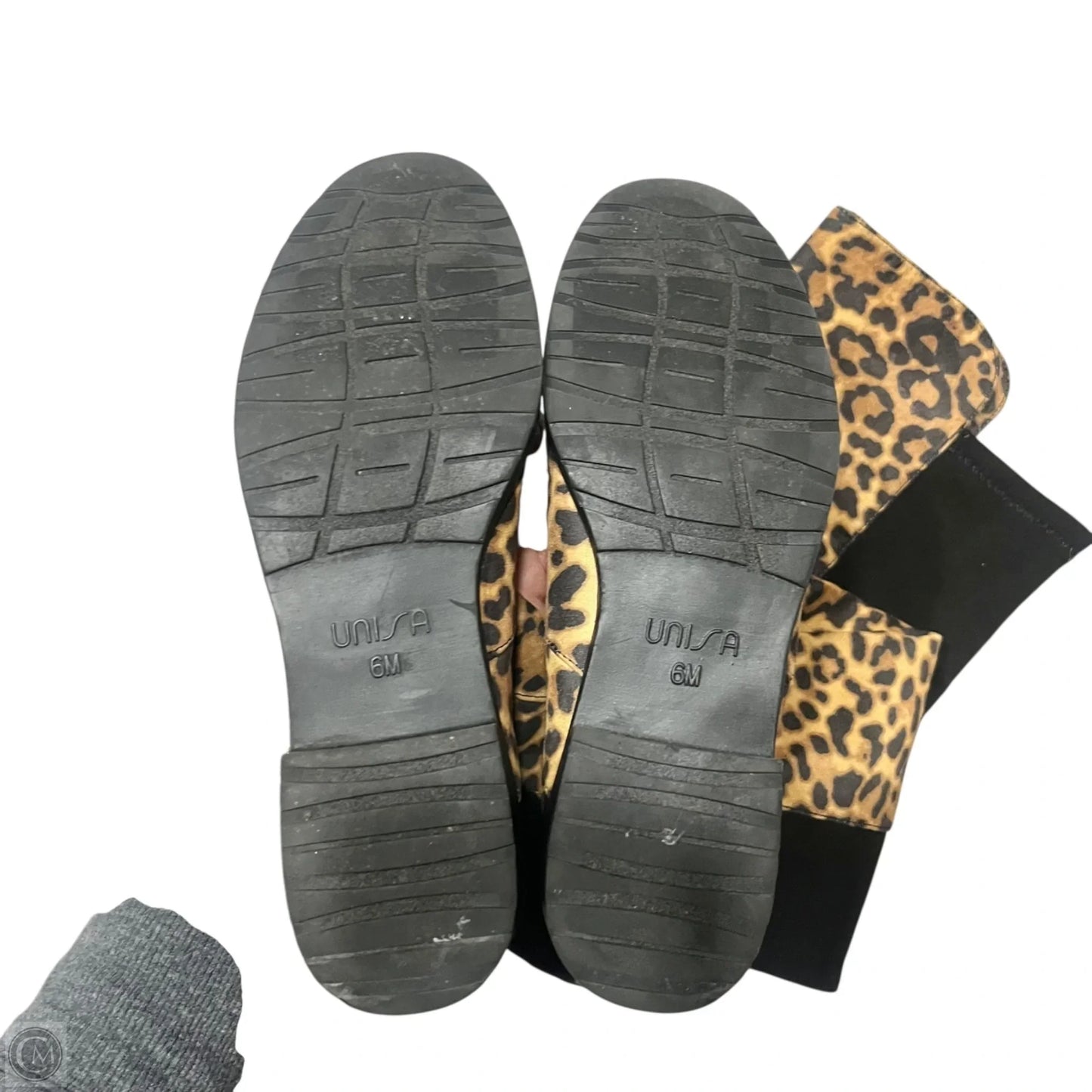 Boots Knee Heels By Unisa In Animal Print, Size: 6