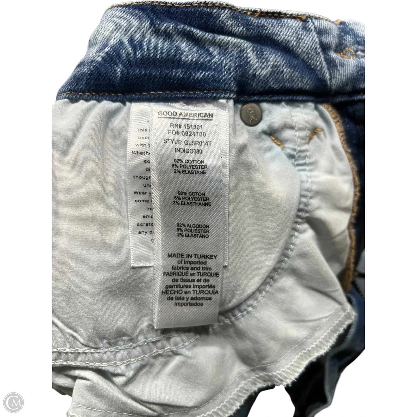 Jeans Straight By Good American In Blue Denim, Size: 6