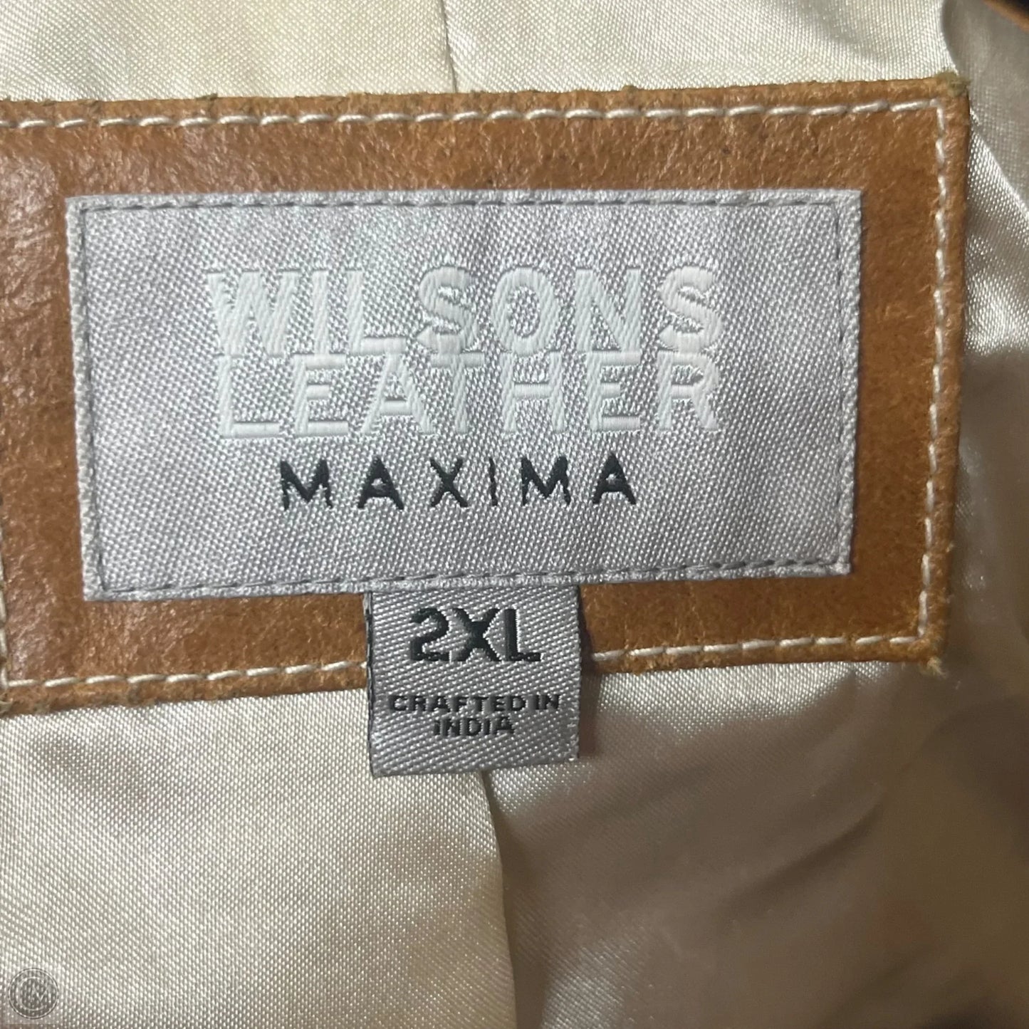 Jacket Leather By Wilsons Leather In Orange, Size: 2x